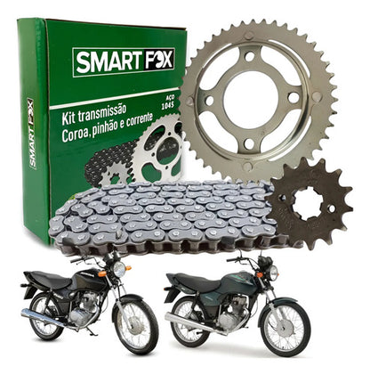 Kit Relação Smartfox sem Retentor Honda Cg 125 Titan Fan 428H 116L 44/14T