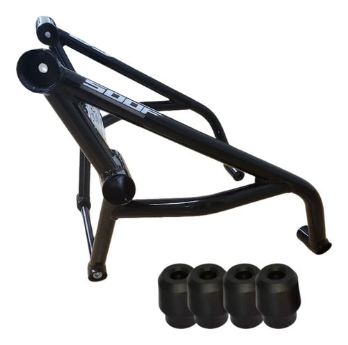 Protetor de Motor Stunt Race Cage Honda Cb 500f Cb 500x 2015 em diante Preto Brilhante