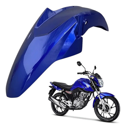 Paralama Dianteiro sem Suporte Paramotos Honda Cg 160 Fan 2022 a 2024 Azul