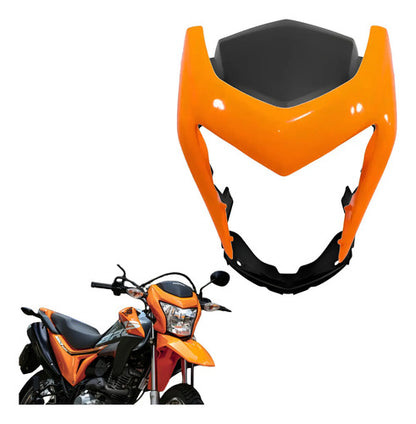 Kit Carenagem do Farol Paramotos Honda Bros 160 2015 a 2021 Laranja