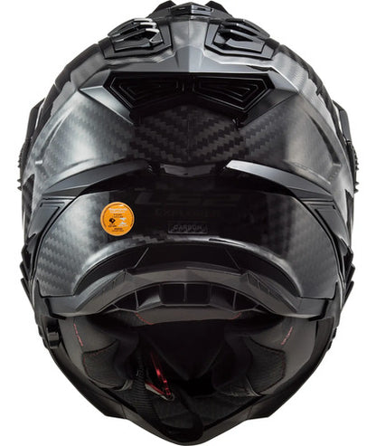 Capacete Off-Road LS2 MX701 Explorer C Solid com Óculos Solar Interno Preto Brilhante