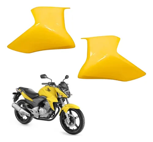 Par de Aletas Abas do Tanque Paramotos Honda Cb 300r 2012 Amarelo