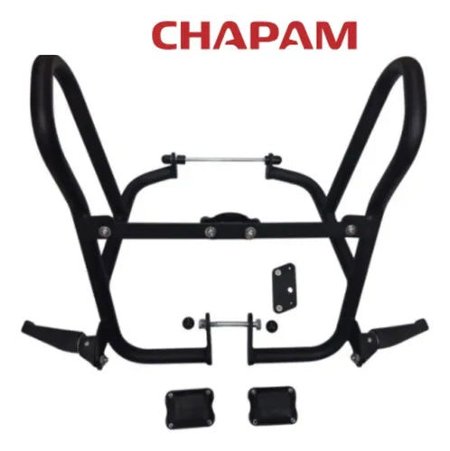 Protetor de Motor com Pedaleira Chapam Yamaha Crosser 150 2025 em diante Preto Fosco
