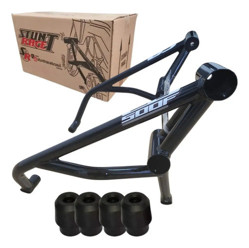 Protetor de Motor Stunt Race Cage Honda Cb 500f Cb 500x 2015 em diante Preto Fosco