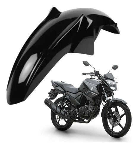 Paralama Dianteiro Paramotos Yamaha Fazer 150 2014 a 2025 Preto Metálico