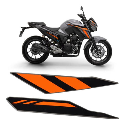 Adesivo da Bananinha Carenagem Lateral do Farol Direita Yamaha Fazer Fz25 250 2025 Cinza