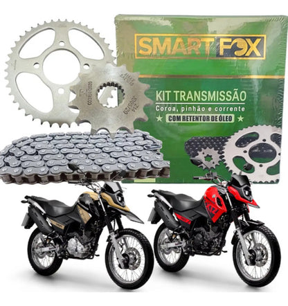 Kit Relação Smartfox com Retentor Yamaha Crosser 150 2014 a 2025 428OH 122L 41/14T