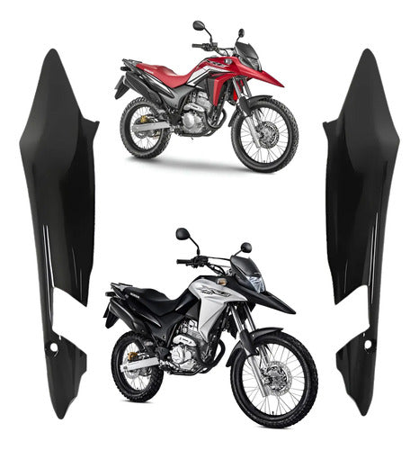 Par de Rabetas Laterais Paramotos Honda Xre 300 2010 a 2018 Preto Brilhante 1356/221/02