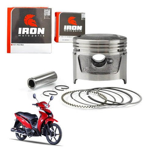 Kit Pistão com Anéis e Pino para 70 cc Iron Shineray Jet 50 1,00 mm