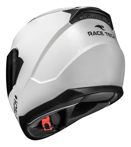 Capacete Race Tech Sector Solid Branco Brilhante
