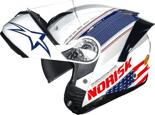 Capacete Escamoteável Norisk Force II Grand Prix USA com Óculos Solar Interno