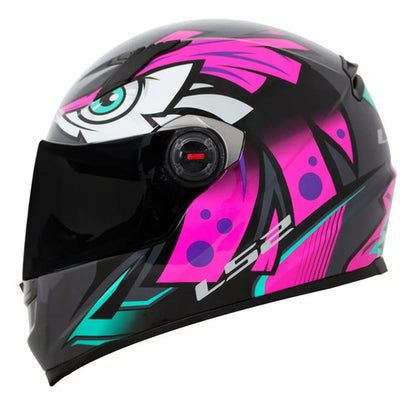Capacete LS2 FF358 Tribal Fúcsia Brilhante Tamanho 60/L
