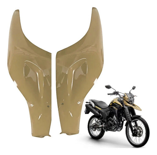 Par de Capas do Tanque Paramotos Yamaha Lander 250 2020 a 2024 Bege