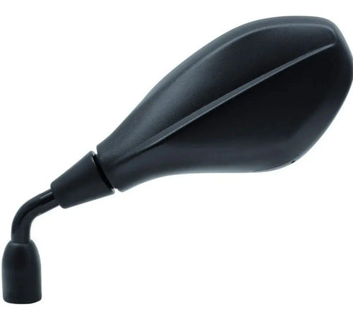 Par de Retrovisores GVS RVG Haste Curta Universal Rosca Yamaha Lente Convexa