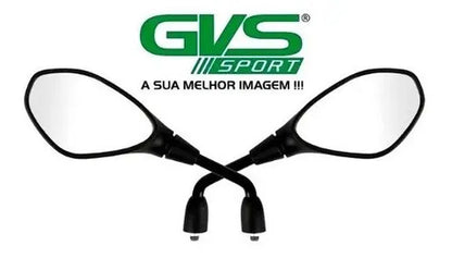 Par de Retrovisores GVS Honda Cg Bros 160 Titan Fan Start Xre 300 Cb 600f Hornet Lente Prata