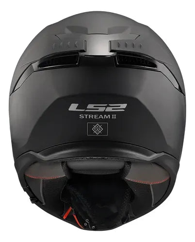 Capacete LS2 FF808 Stream II Solid com Óculos Solar Interno Preto Fosco