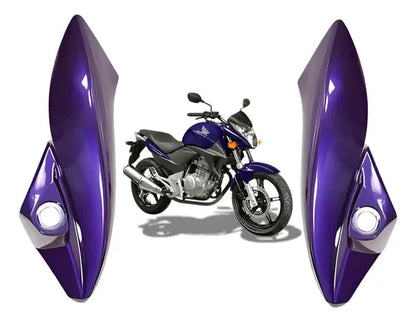 Par de Bananinhas Carenagens Laterais do Farol Paramotos Honda Cb 300r 2009 a 2015 Roxo