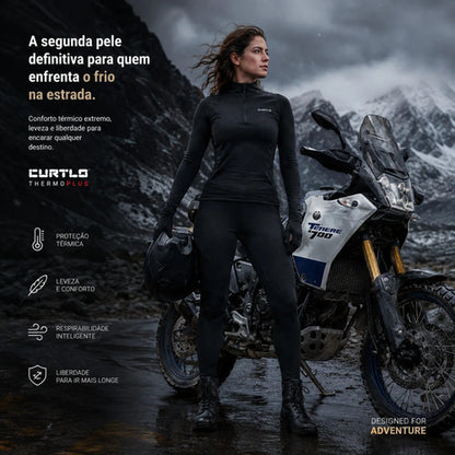Calça Térmica Segunda Pele Curtlo Thermoplus Feminina Preto