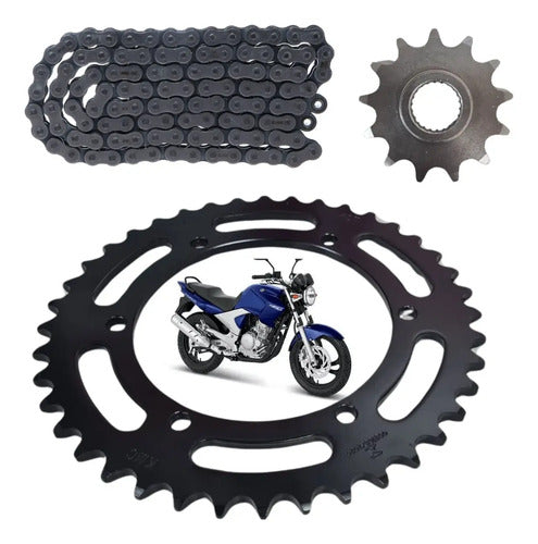 Kit Relação KMC Pro sem Retentor Yamaha Fazer 250 2006 a 2017 428H 132L 45/15T