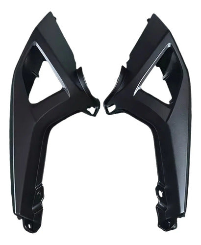 Par de Rabetas Laterais Paramotos Yamaha Fazer Fz25 250 2018 a 2025 Preto Fosco
