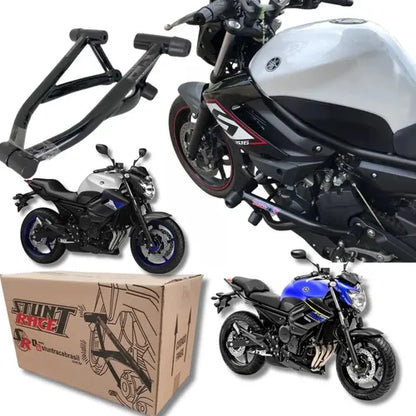 Protetor de Motor Stunt Race Cage Yamaha Xj6 2010 em diante Preto Brilhante