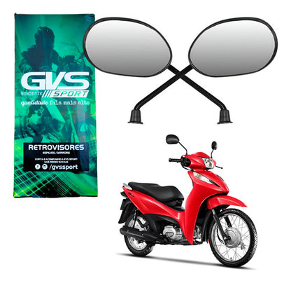 Par de Retrovisores GVS Honda Pop 100 Biz 125 Bros 150 Biz 110i Pop 110i