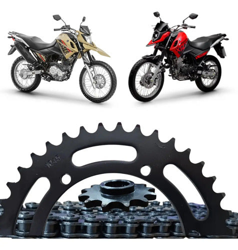 Kit Relação KMC Pro sem Retentor Yamaha Crosser 150 2014 a 2024 428H 122L 41/14T