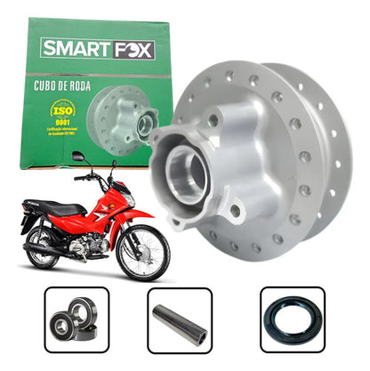 Cubo da Roda Traseira com Rolamentos Smartfox Honda Pop 100 2007 em diante Pop 110i 2016 a 2025
