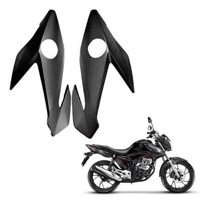 Par de Carenagens Laterais do Farol Paramotos Honda Cg 160 Titan Fan 2024 Preto Fosco