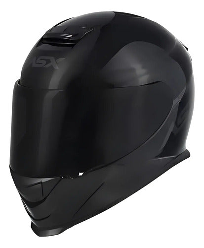Capacete ASX Eagle Solid Preto Cinza Brilhante