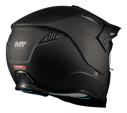 Capacete MT Helmets Streetfighter SV S Pure com Óculos Solar Interno Preto Fosco