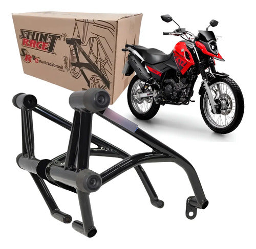 Protetor de Motor Stunt Race Street Cage Yamaha Crosser 150 2014 a 2024 Preto Brilhante