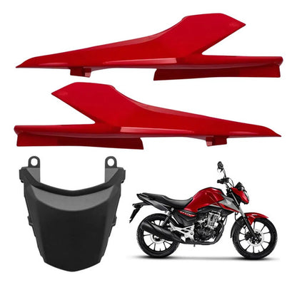 Kit Rabeta Lateral Completa Paramotos Honda Cg 160 Titan 2016 a 2024 Vermelho Marrakesh Perolizado