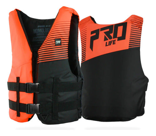 Colete Salva Vidas Homologado Marinha Prolife N1 Nylon Laranja G2