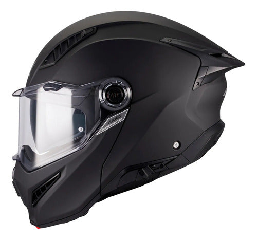 Capacete Escamoteável Axxis Ghostfighter SV Solid com Óculos Solar Interno Preto Fosco Tamanho 60