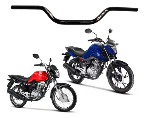 Guidão Monaco Honda Cg 125 150 160 Titan Fan Start Cargo Preto Brilhante