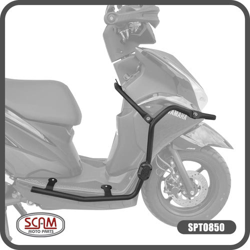 Protetor de Carenagem Protetor de Motor Scam Yamaha Fluo 125 2026 Preto Fosco