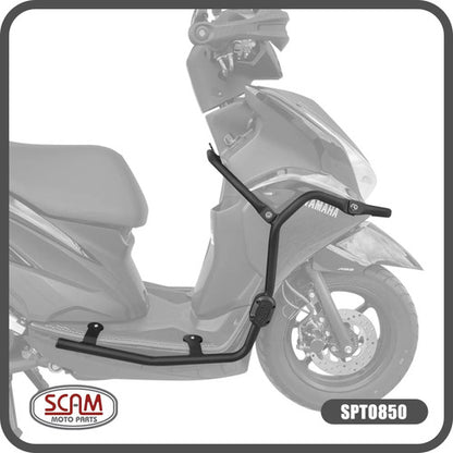 Protetor de Carenagem Protetor de Motor Scam Yamaha Fluo 125 2026 Preto Fosco