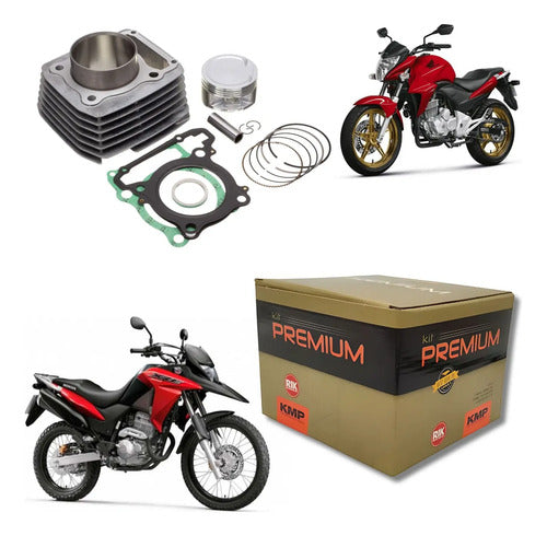 Kit Cilindro Pistão Anéis e Juntas KMP Premium Honda Xre 300 2009 a 2022 Cb 300r 2009 a 2015
