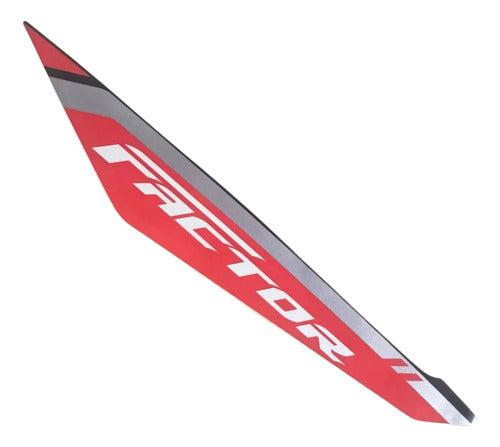 Adesivo da Tampa Lateral Esquerda Yamaha Factor 150 2024 Vermelho