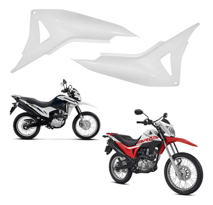 Par de Guias de Ar Abas do Tanque Paramotos Honda Bros 160 2015 a 2021 Branco
