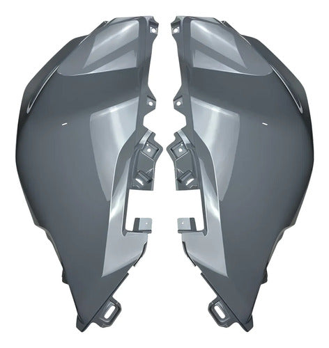 Par de Capas do Tanque Paramotos Honda Cg 160 Titan 2025 em diante Cinza Perolizado