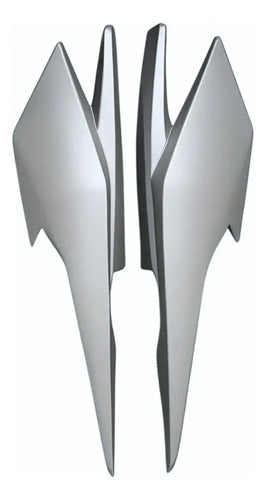 Par de Rabetas Laterais Paramotos Honda Cg 160 Fan 2025 em diante Prata