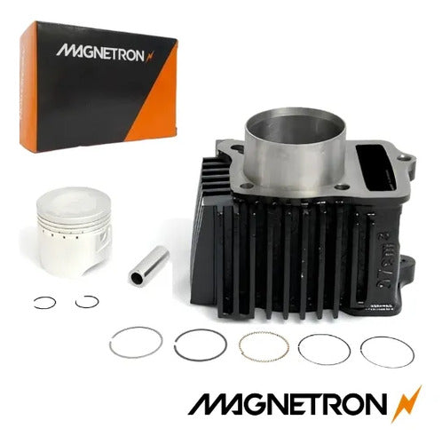 Kit Cilindro Pistão e Anéis Magnetron Honda Biz 100 1998 a 2005 Pop 100 2007 a 2008