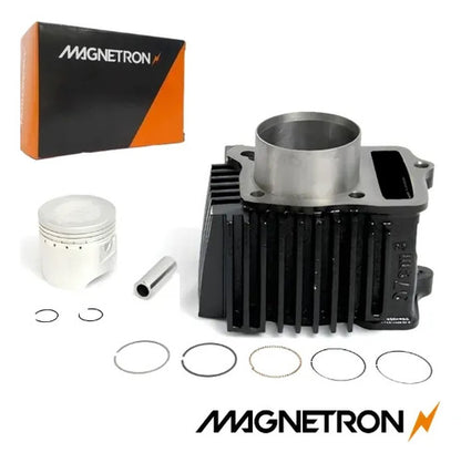 Kit Cilindro Pistão e Anéis Magnetron Honda Biz 100 1998 a 2005 Pop 100 2007 a 2008