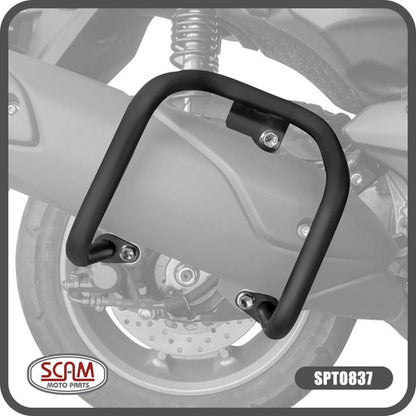 Protetor do Escapamento Scam Yamaha Nmax 160 2025 em diante Preto Fosco