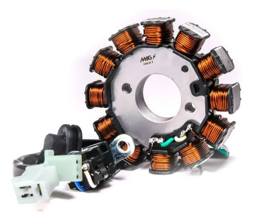 Magneto Estator com Bobina de Pulso Magnetron Honda Biz 125 2018 a 2024