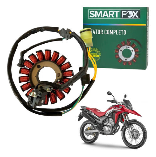 Magneto Estator com Bobina de Pulso Smartfox Honda Xre 300 2013 a 2018