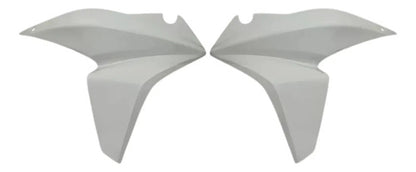 Par de Aletas Abas do Tanque Paramotos Honda Xre 300 2013 a 2015 Branco Sem Pintura