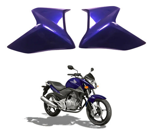 Par de Guias de Ar Abas do Tanque Paramotos Honda Cb 300r 2011 Roxo